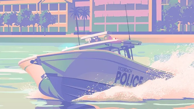Bateau de police inspiré du Contender 39ST